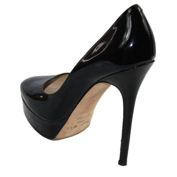 Jimmy Choo Cosmic Black Patent Leather Closed Toe Platform Stiletto, Size 36 (6) - Picture 5 of 9